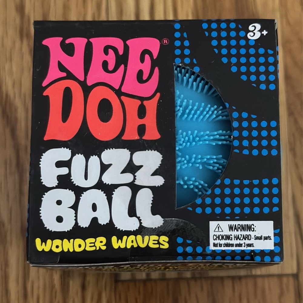 Needoh Fuzz Ball - Blue wonder waves NIB